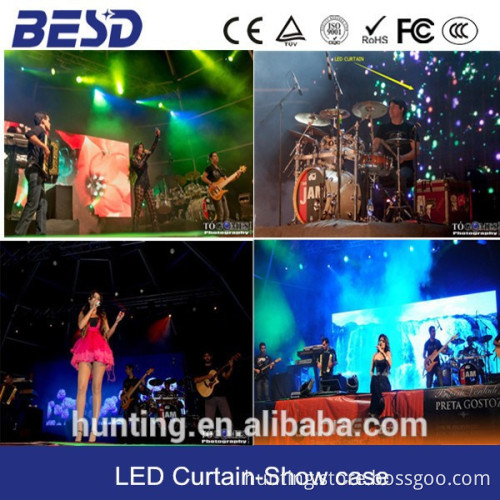 P10, P12.5, P16 indoor led curtain/ led mess display for stage